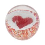 Droomkogel Glas-bol rood hart (Ø7cm)