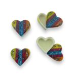 TIJD. UITV. Speksteen Hart-doosje Afrika design ass. (5x5,5x3cm)