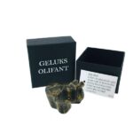 TIJD. UITV. medio eind januari Geluks-olifant brons in doosje  - 6 cm