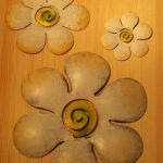 wanddecoratie bloem  14 cm wit AANBIEDING