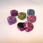 Glitterdoosje hartvorm  4x4x3 cm