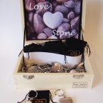 * SH marmer hart "Love heart "  3 cm met zakje