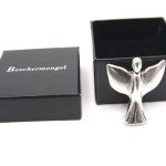 TIJD. UITV. Verzilverde beschermengel - Little Angel -  4x3.5cm in doosje