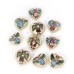 Speksteen mini Engel hart  - 2.5cm  ass.