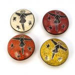 Speksteen Engel rond - 4.5cm ass.