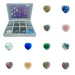 Edelsteen harten 4cm - 1,6cm dik (sterrenbeeld) + edelsteen uitleg
