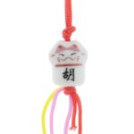 Gelukspoppetje Gelukskat porselein mini (2cm)