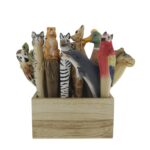 Houten Dierenpen handgemaakt ass. (20cm)