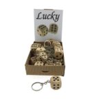 SH Dobbelsteen Lucky Dices hout 2.5x2.5 cm zonder display