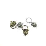 Sleutelhanger engelroeper goud / zilver 2cm