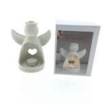 Engel wax 15x13x9 cm wit / angels up above