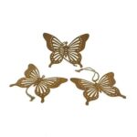 UITV. Vlinder roest/bruin hanger 11x8cm