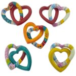 Speksteen Oneindige liefde, dubbel hart (7x8cm)