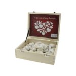 A piece of my heart / marmeren tekst harten 3x3x1.5cm