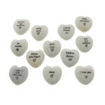 A piece of my heart / marmeren tekst harten 3x3x1.5cm - Afbeelding 2