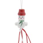 Gelukspoppetje Sneeuwpop met hoedje (2,5cm)