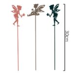 Elfje metaal bloemsteker 7x30cm ass.