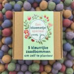 Doosje met 5 zaadbommetjes 9.5x7.5x3cm - Afbeelding 2