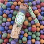 Flesje met 5 zaadbommen om zelf te planten 10x3cm - Afbeelding 2