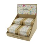 Doosje met confetti bloemzaadjes 9.5x8.5x3cm