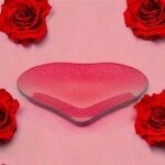 Hartvorm schaal van glas 21x20cm - Afbeelding 2