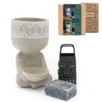 Giftbox Boeddha grey, musk (boeddha-potje, rasp en aromablokje)