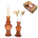 Giftbox Venice amber (vaas en kandelaar)