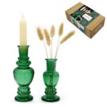Giftbox Venice dark green (vaas en kandelaar)