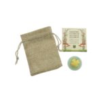 Aventurijn gelukssteen klavertje 4 - (3.5cm) in zakje met kaartje - Afbeelding 2