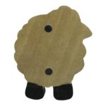 Magneet Zwart-schaap hout (4x6cm) - Afbeelding 2