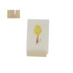 Houten kaarthouder beuken 10x3x2cm schuine insteeksleuf