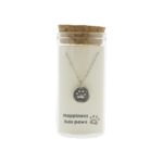 Ketting met hanger hondenpoot in glazen buisje (3x6.5cm)