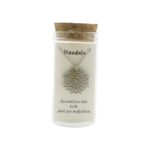 Ketting met hanger mandala in glazen buisje (3x6.5cm)