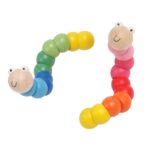 Houten motoriek worm/rups (kleur ass.)