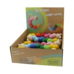 Houten motoriek worm/rups (kleur ass.) - Afbeelding 2