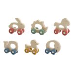 Houten rijdende grijpdieren (ass.)