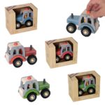 Houten tractor (kleur ass.)