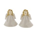 Keramiek engel goud / crème 9 cm