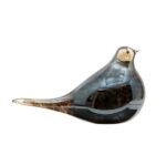 Sculptuur vogel "Blend Oker S" glas (9,5x5,5x6cm)