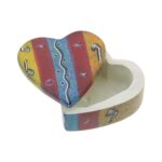 Speksteen Hart-doosje Afrika design ass. (7x7x3,5cm) - Afbeelding 2