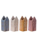 Bloemvaas huisjes Amsterdam middel 4ass. (3x3x8cm)
