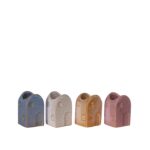 Bloemvaas huisjes Valarta klein 4ass. (4x4x6,5cm)