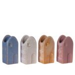 Bloemvaas huisjes Valarta middel 4ass. (4x4x9cm)