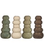Bloemvaas Pebble groen middel 4ass. (Ø7xh15cm)
