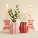 Bloemvaas Carambola roze klein 2ass. (Ø5,5xh7cm) - Afbeelding 2