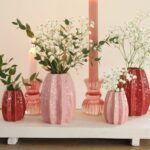 Bloemvaas Carambola roze middel 2ass. (Ø5,5xh11cm) - Afbeelding 2