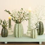 Bloemvaas Carambola groen middel 2ass. (Ø5,5xh11cm) - Afbeelding 2