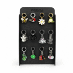 Display voor Sleutelhangers zwart hout (26x12x40cm)