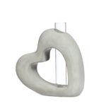 Vaasje Cement open hart (4x13x13cm)
