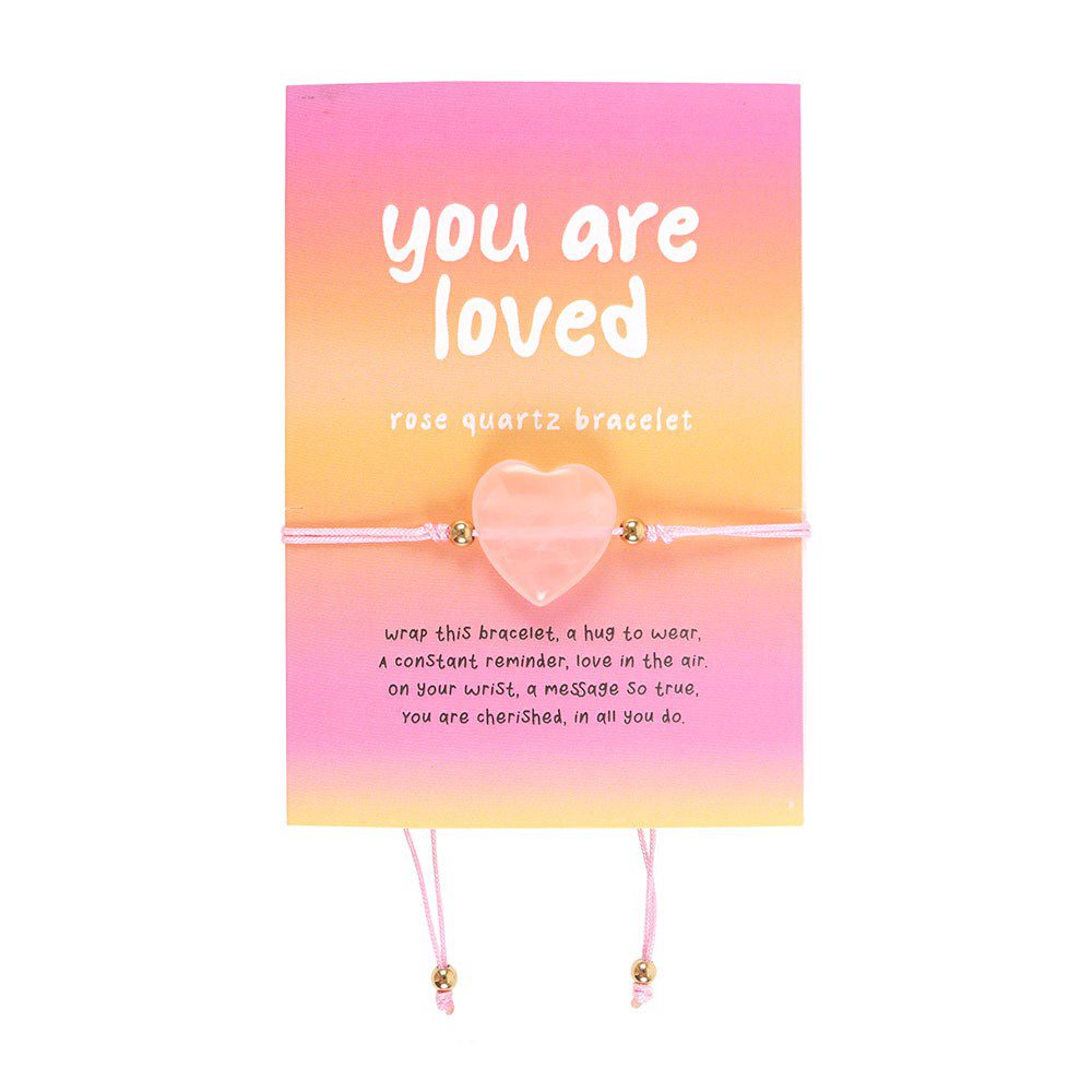 25320-Edelsteen-Armband-You-are-Loved-(Rozenkwarts-Hart)-1 Edelsteen Armband - You are Loved (Rozenkwarts Hart) - Afbeelding 1